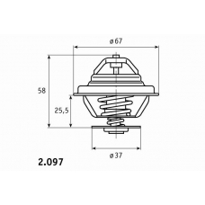 2.097.83 BEHR Термостат, охлаждающая жидкость