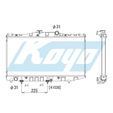 PA010103 KOYO P-tank corrugate-fin ass'y