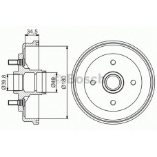 0 986 477 239 BOSCH Тормозной барабан