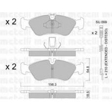 22-0311-0K METELLI Комплект тормозных колодок, дисковый тормоз