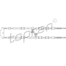207 381 TOPRAN Трос, стояночная тормозная система