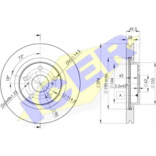 78BD3107-2 ICER Тормозной диск