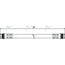 HOS3463 APEC Тормозной шланг