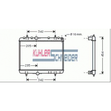 1500531 KUHLER SCHNEIDER Радиатор, охлаждение двигател