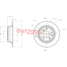 6110447 METZGER Тормозной диск