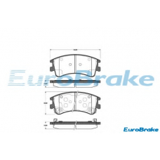 5501223245 EUROBRAKE Комплект тормозных колодок, дисковый тормоз