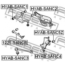HYAB-SANC1 FEBEST Подвеска, рычаг независимой подвески колеса