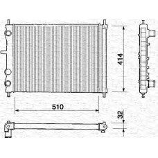 350213150000 MAGNETI MARELLI Радиатор, охлаждение двигателя