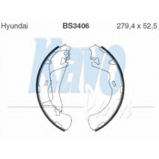 BS-3406 KAVO PARTS Комплект тормозных колодок