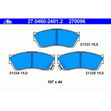 27.0460-2401.2 ATE Колодки тормозные