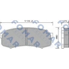 FO 644981 FOMAR ROULUNDS Комплект тормозных колодок, дисковый тормоз