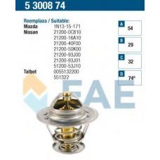 5300874 FAE Термостат, охлаждающая жидкость