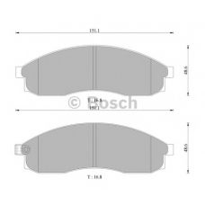 0 986 505 382 BOSCH Комплект тормозных колодок, дисковый тормоз