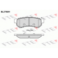 BL2708A1 FTE Комплект тормозных колодок, дисковый тормоз