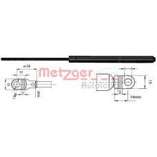 2110283 METZGER Газовая пружина, крышка багажник