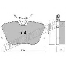 043.0 TRUSTING Комплект тормозных колодок, дисковый тормоз