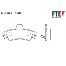 BL1889A3 FTE Комплект тормозных колодок, дисковый тормоз