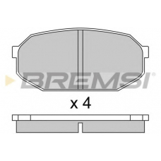 BP2249 BREMSI Комплект тормозных колодок, дисковый тормоз