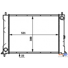 8MK 376 716-361 HELLA Радиатор, охлаждение двигателя