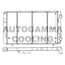 100915 AUTOGAMMA Радиатор, охлаждение двигателя