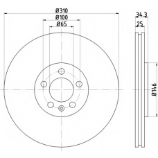 MDC2697 MINTEX Тормозной диск