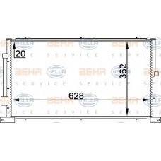 8FC 351 038-714 HELLA Конденсатор, кондиционер