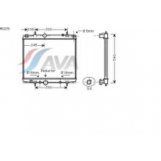 PE2275 AVA Радиатор, охлаждение двигателя