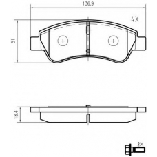 K600800 Vema Комплект тормозных колодок, дисковый тормоз