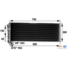 8FC 351 300-081 HELLA Конденсатор, кондиционер