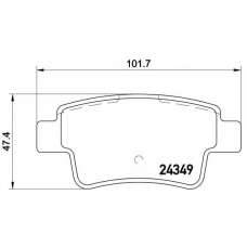 P 59 057 BREMBO Комплект тормозных колодок, дисковый тормоз