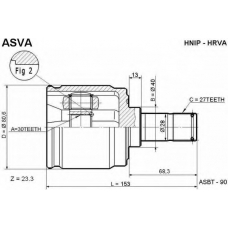 HNIP-HRVA ASVA Шарнирный комплект, приводной вал
