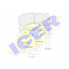 152091-113 ICER Комплект тормозных колодок, дисковый тормоз