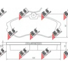 37152 ABS Комплект тормозных колодок, дисковый тормоз