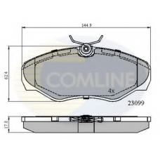 CBP01127 COMLINE Комплект тормозных колодок, дисковый тормоз