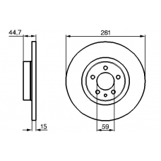 0 986 478 668 BOSCH Тормозной диск