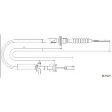 18.6110 CABOR Трос, управление сцеплением