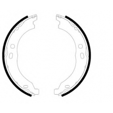 8DA 355 050-751 HELLA Комплект тормозных колодок, стояночная тормозная с