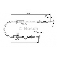 1 987 477 753 BOSCH Трос, стояночная тормозная система