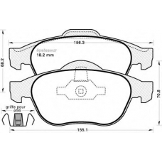 701 MGA Комплект тормозных колодок, дисковый тормоз