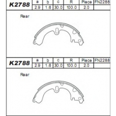 K2788 ASIMCO Комплект тормозных колодок