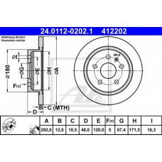 24.0112-0202.1 ATE Тормозной диск