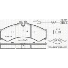 8110 23011 TRIDON Brake pads - front/rear