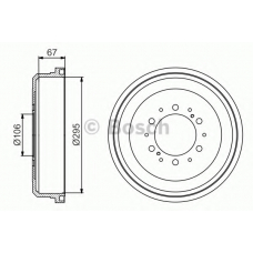 0 986 477 167 BOSCH Тормозной барабан