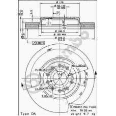 09.8315.10 BREMBO Тормозной диск