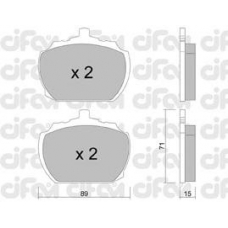 822-678-0 CIFAM Комплект тормозных колодок, дисковый тормоз