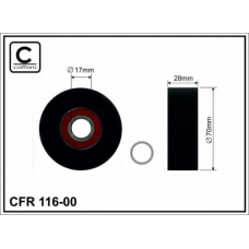 116-00 CAFFARO Натяжной ролик, поликлиновой  ремень