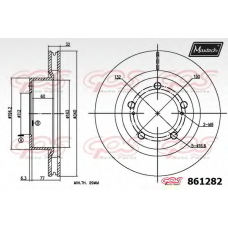 861282.0000 MAXTECH Тормозной диск