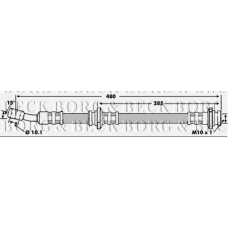 BBH6820 BORG & BECK Тормозной шланг