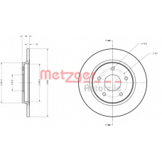 6110120 METZGER Тормозной диск