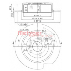 14926 METZGER Тормозной диск